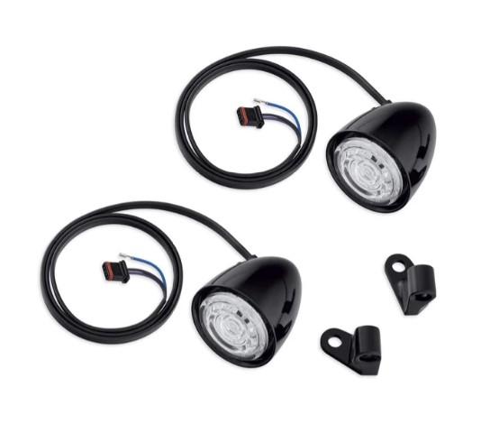 Harley-Davidson Exclusive LED Bullet Turn Signal Kit - Front Black 67800977
