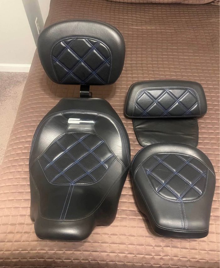 C.C RIDER Gel 2 Up Rider Driver And Passenger Seat Fit Harley CVO Touring