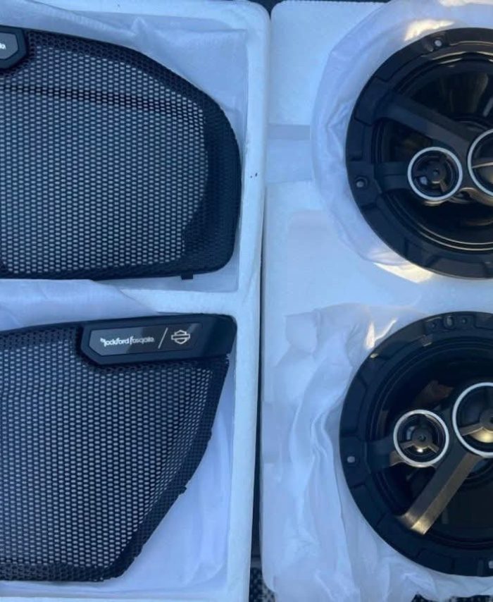 CVO Grills Fit 2024+ Road Glides Rockford Fosgate Stage II Saddlebag Speakers